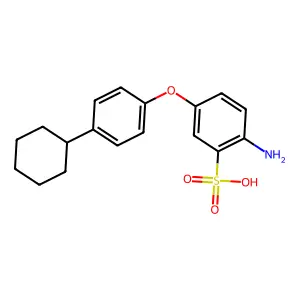 Benzenesulfonic acid, 2-amino-5-(4-cyclohexylphenoxy)- structure