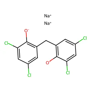 Phenol, 2,2'-methylenebis(4,6-dichloro-, sodium salt (1:2) structure