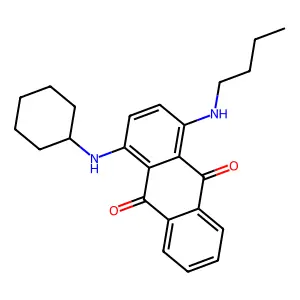 9,10-Anthracenedione, 1-(butylamino)-4-(cyclohexylamino)- structure