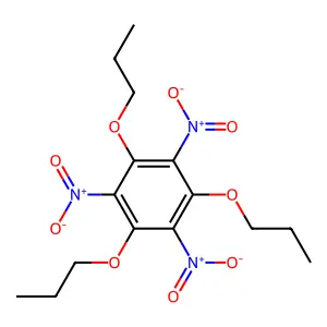 Benzene, 1,3,5-trinitro-2,4,6-tripropoxy- structure