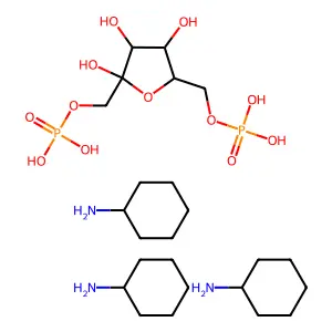D-Fructose, 1,6-bis(dihydrogen phosphate), compd. with cyclohexanamine (1:3) structure