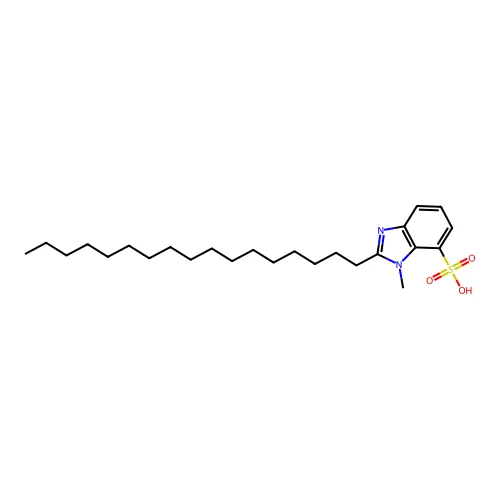 1H-Benzimidazolesulfonic acid, 2-heptadecyl-1-methyl- structure