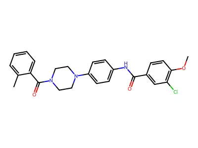 3-chloro-4-methoxy-N-[4-[4-(2-methylbenzoyl)piperazin-1-yl]phenyl]benzamide structure
