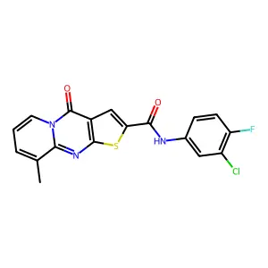 C18H11ClFN3O2S structure