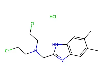 Benzimidazole mustard structure