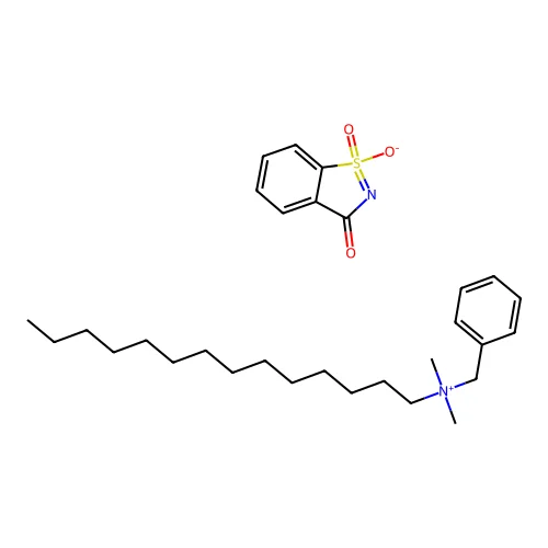 Myristalkonium saccharinate structure