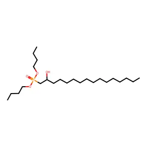 Phosphonic acid, P-(2-hydroxyhexadecyl)-, dibutyl ester structure