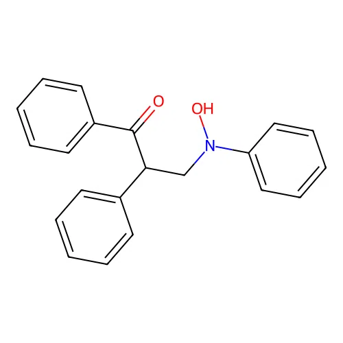 3-(Hydroxyanilino)-1,2-diphenyl-1-propanone structure