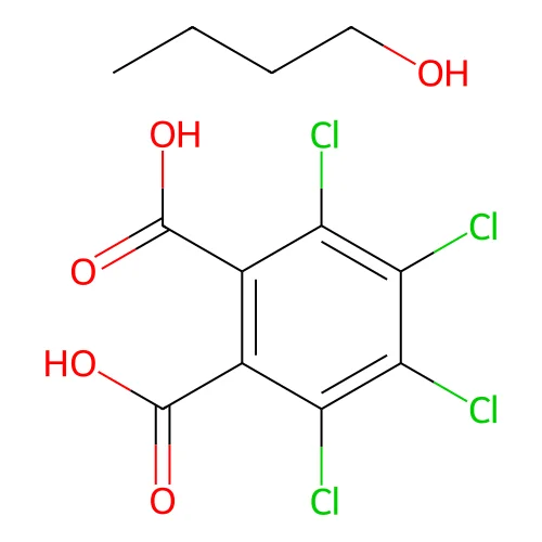 Butan-1-ol;3,4,5,6-tetrachlorophthalic acid structure