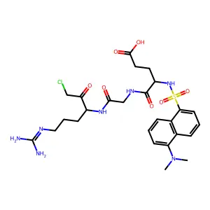 Dansylglutamyl-glycyl-arginine chloromethyl ketone structure