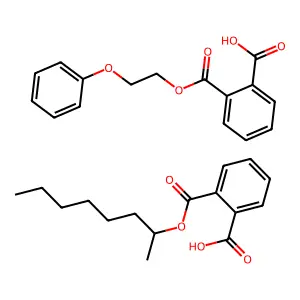 2-Octan-2-yloxycarbonylbenzoic acid; 2-(2-phenoxyethoxycarbonyl)benzoic acid structure