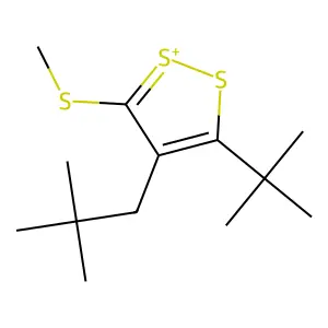[4-(2,2-Dimethylpropyl)-5-(2-methyl-2-propanyl)-3H-1,2-dithiol-3-ylidene](methyl)sulfonium structure