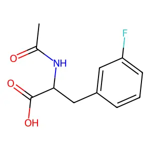 (2R)-2-acetamido-3-(3-fluorophenyl)propanoic acid structure