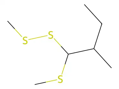 Methyl 2-methyl-1-(methylthio)butyl disulfide structure