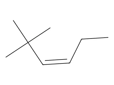 2,2-Dimethylhex-3-ene structure