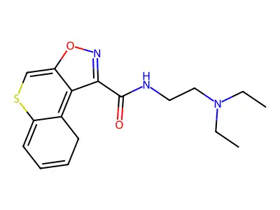 4H-(1)Benzothiopyrano(3,4-d)isoxazole-3-carboxamide, N-(2-(diethylamino)ethyl)- structure