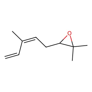 2,2-Dimethyl-3-(3-methylpenta-2,4-dienyl)oxirane structure