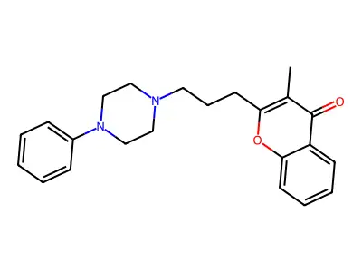 Chromone, 3-methyl-2-(3-(4-phenyl-1-piperazinyl)propyl)- structure