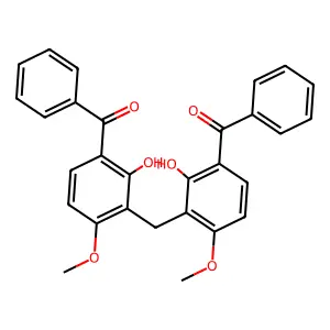 Methanone, 1,1'-[methylenebis(2-hydroxy-4-methoxy-3,1-phenylene)]bis[1-phenyl- structure