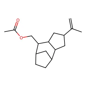 4,7-Methanoazulene-8-methanol, decahydro-2-(1-methylethenyl)-, 8-acetate structure
