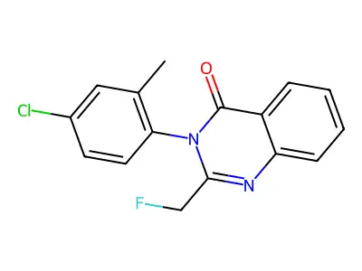 4(3H)-Quinazolinone, 3-(4-chloro-o-tolyl)-2-fluoromethyl- structure