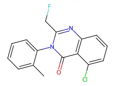 4(3H)-Quinazolinone, 5-chloro-2-(fluoromethyl)-3-(2-methylphenyl)- structure