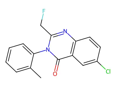 4(3H)-Quinazolinone, 6-chloro-2-(fluoromethyl)-3-(2-methylphenyl)- structure