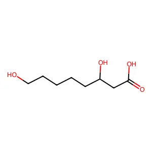 3,8-Dihydroxyoctanoic acid structure