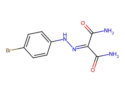 2-[(4-Bromophenyl)hydrazinylidene]propanediamide structure