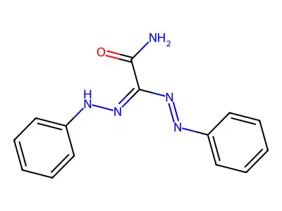 2-Phenyldiazenyl-2-(phenylhydrazinylidene)acetamide structure