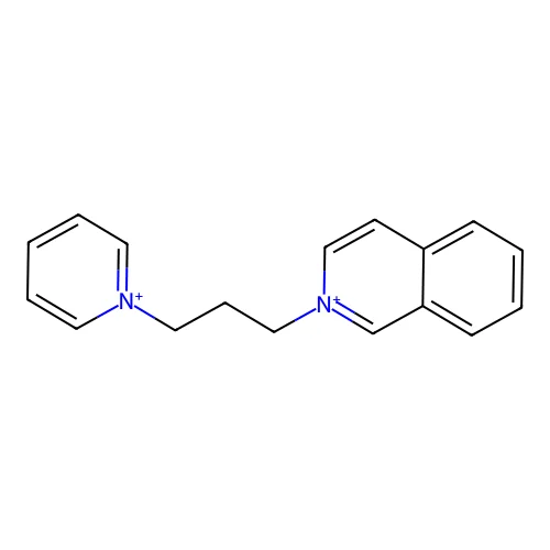 2-(3-Pyridin-1-ium-1-ylpropyl)isoquinolin-2-ium structure