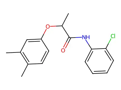 N-(2-chlorophenyl)-2-(3,4-dimethylphenoxy)propanamide structure
