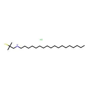 2-Propanethiol, 2-methyl-1-(octadecylamino)-, hydrochloride structure