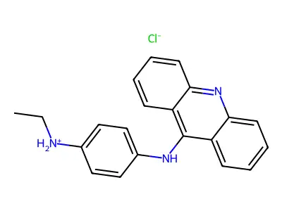9-(p-(Ethylamino)anilino)acridine hydrochloride structure