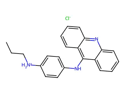 9-(p-(Propylamino)anilino)acridine hydrochloride structure
