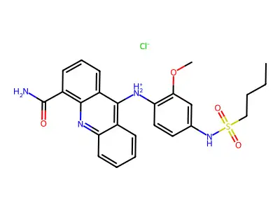 4-Acridinecarboxamide, 9-(4-butylsulfonamido-2-methoxyanilino)-, hydrochloride structure