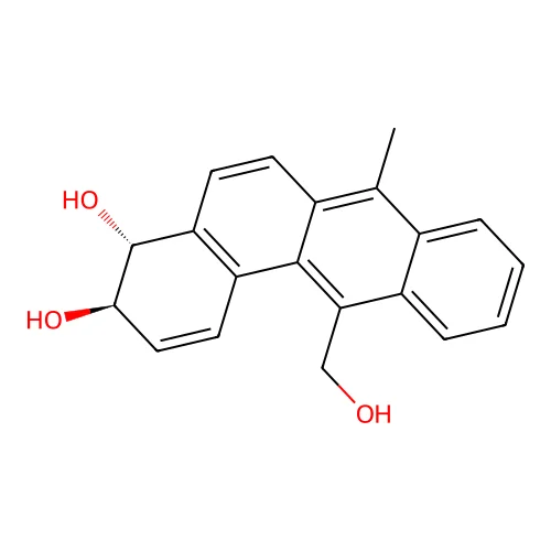BENZ(a)ANTHRACENE-12-METHANOL, 3,4-DIHYDRO-3,4-DIHYDROXY-7-METHYL-, (E)- structure