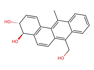 Benz(a)anthracene-3,4-diol, 3,4-dihydro-7-(hydroxymethyl)-12-methyl- structure