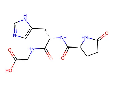 Pyroglutamyl-histidyl-glycine structure