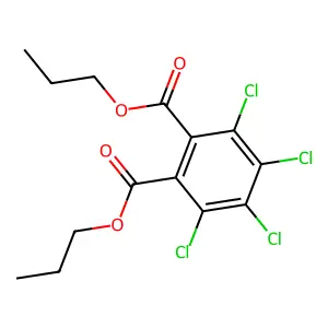 Dipropyl tetrachlorophthalate structure