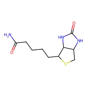 5-(2-oxohexahydro-1H-thieno[3,4-d]imidazol-4-yl)pentanamide structure