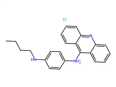 9-(p-(Butylamino)anilino)acridine hydrochloride structure