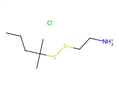 Ethylamine, 2-((1,1-dimethylbutyl)dithio)-, hydrochloride structure