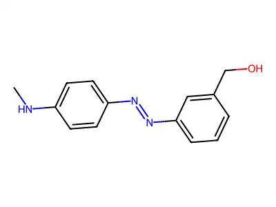 3-((p-Methylaminophenyl)azo)benzyl alcohol structure