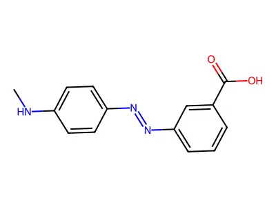 BENZOIC ACID, m-((p-METHYLAMINOPHENYL)AZO)- structure
