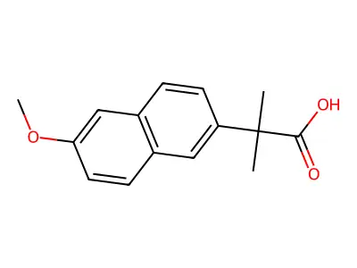 2-Naphthaleneacetic acid, alpha,alpha-dimethyl-6-methoxy- structure