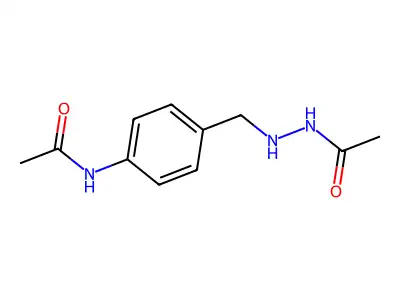 Hydrazine, 1-(p-acetamidobenzyl)-2-acetyl- structure