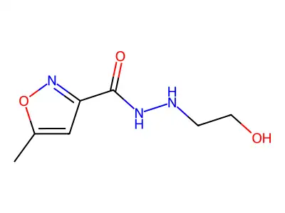 Hydrazine, 1-(2-hydroxyethyl)-2-(5-methyl-3-isoxazolylcarbonyl)- structure