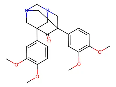 3,7-Diazaadamantan-9-one, 1,5-bis(3,4-dimethoxyphenyl)- structure
