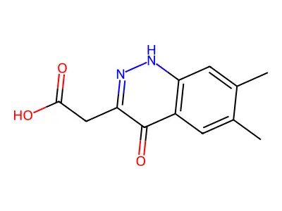 Cinnoline-3-acetic acid, 6,7-dimethyl-4-hydroxy- structure